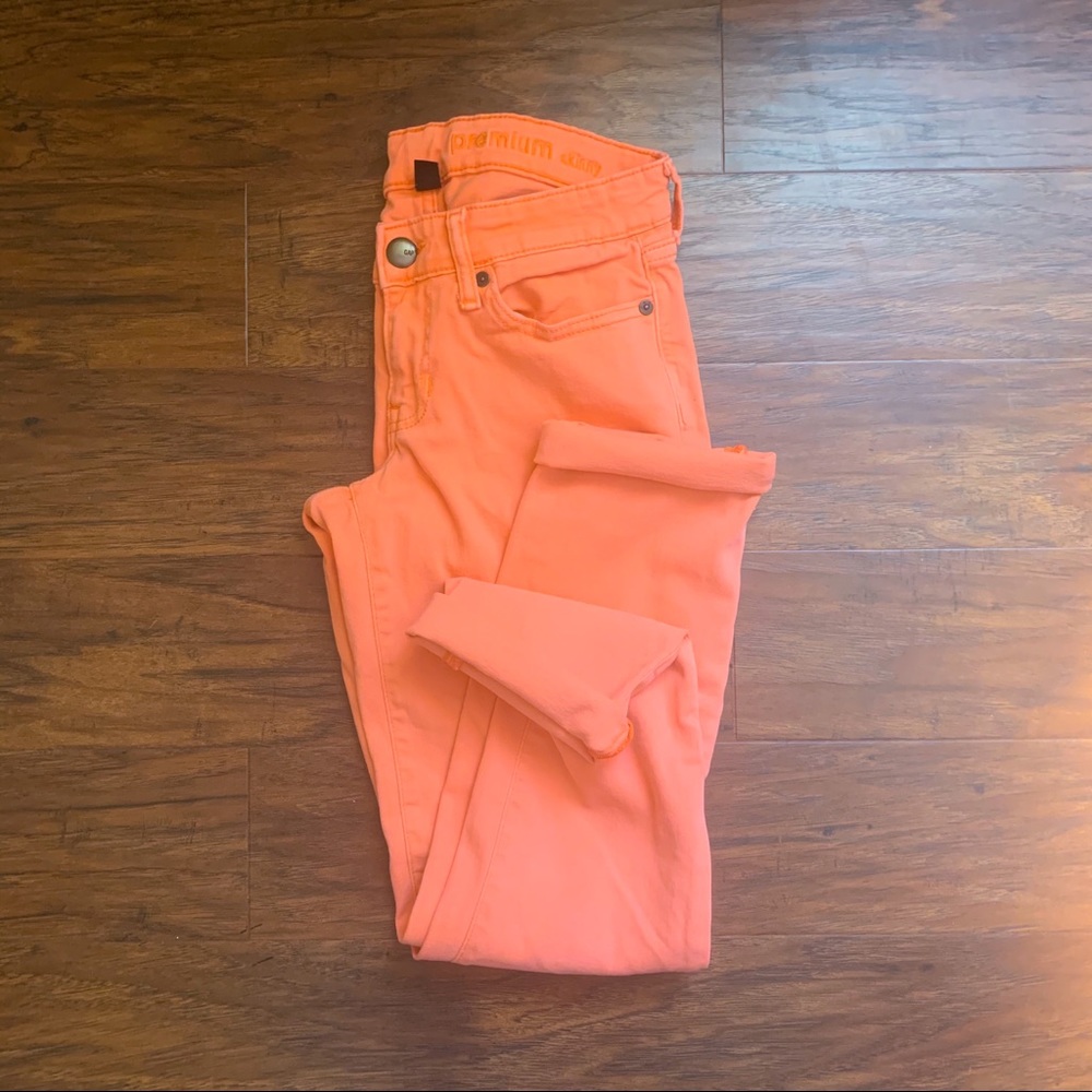| GAP | Coral Skinny Jeans